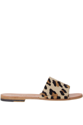 Animal print haircalf slides características