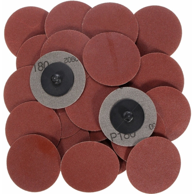 25 pezzi 2 `` 180 grit Lock Roller Roloc Disc R-Type Abrasive Pads per Dremel