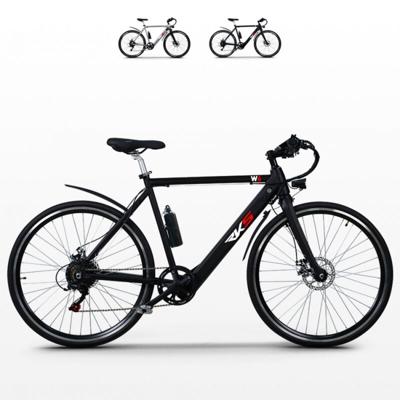 Bicicletta elettrica ebike city bike da uomo 250W Shimano W6 | Colore: Nero