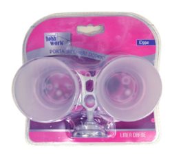 Porta Bicchiere Doppio in Lega di Zinco con Bicchieri Satinati Linea Dafne en oferta