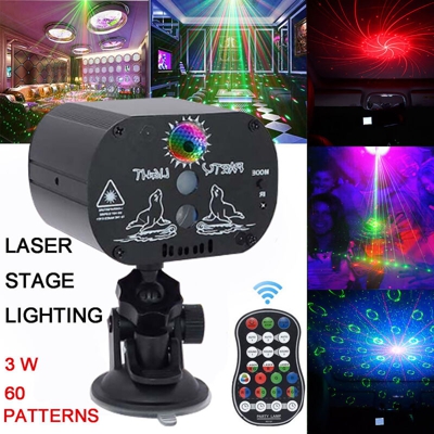 60 modelli RGB LED Proiettore di luce laser Stage Light Home Party KTV Disco DJ Club Lamp con telecomando