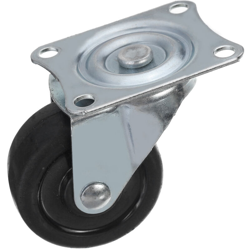 Base in gomma con ruote girevoli da 4 pollici da 2 pollici con piastra superiore e cuscinetto per carrello en oferta