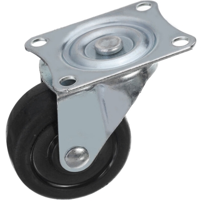 Base in gomma con ruote girevoli da 4 pollici da 2 pollici con piastra superiore e cuscinetto per carrello