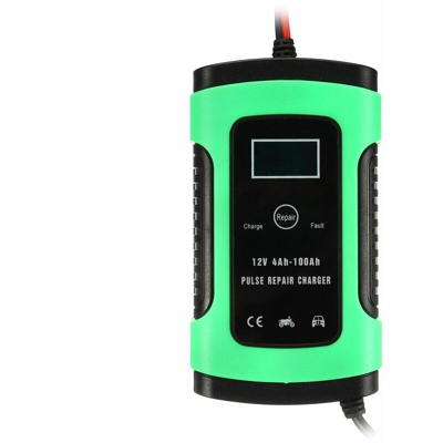 Caricabatteria LCD intelligente da auto 12V per auto 100-240V 4-100AH ​​Riparazione a impulsi SPINA UE