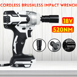 18V 520N.M Avvitatore elettrico a batteria senza spazzole Chiave da 1/2 "Utensile elettrico Torque ricaricabile per batteria Makita Casa fai-da-te precio