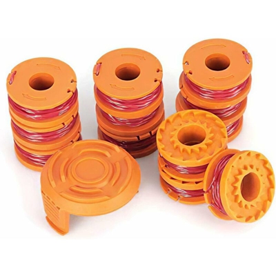Filo di ricambio per taglierina Worx, confezione da 13 (confezione da 12 fili per taglierina, 1 cappuccio per taglierina) - Langray