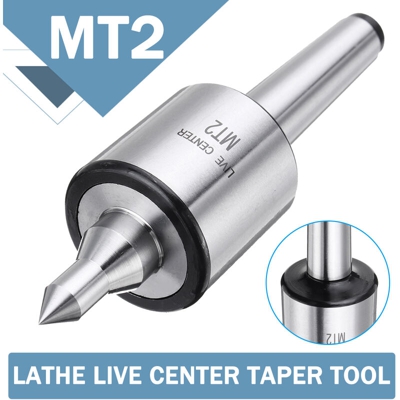MT2 0.001 Precisione 5000 RPM Max Tornio in acciaio Live Center Taper Tool Triplo cuscinetto CNC Live Rotary Fresatura Center Taper Machine