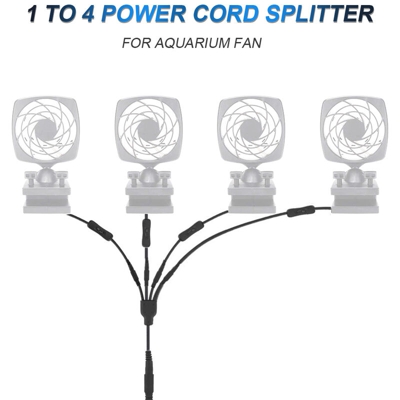 1 A 4 Cavo distributore di cavo di alimentazione Plug Per Ww-ADF1 Acquario di raffreddamento Fan Extension Cable Da A Fish Tank Fan Extension Cord