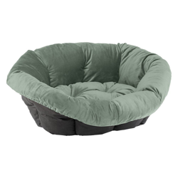 Ferplast Cesta-sofà Siesta Deluxe nera con rivestimento velluto verde - Set Tg. 6: L 73 x P 55 x H 27 cm precio