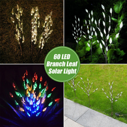 Drillpro - 60 LED Ramo Foglia Albero Solar Power Stake Lights Outdoor Giardino Impermeabile (Bianco, Bianco) características