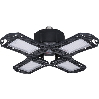 Tomshine LED Deformed Garage Light 100W Custodia nera a quattro foglie AC85-265V / 6000-6500k Luce bianca / E27 / E26 Universale