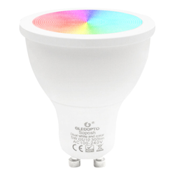 GLEDOPTO AC100-240V 5W GU10 base Zigbee faretto RGB + lampadina intelligente a doppia luce bianca angolo del fascio 120 características