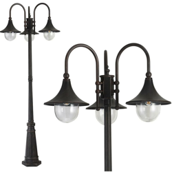 Lampione Vittoriano Classico da Giardino 3 Lanterne Arco in Alluminio 220cm precio