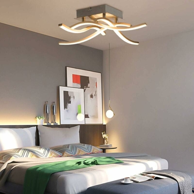 Lampada da soffitto a LED con 3 luci, elegante, decorazione creativa e alla moda, realizzata in ferro, alluminio e ricoperta in gomma, ideale per
