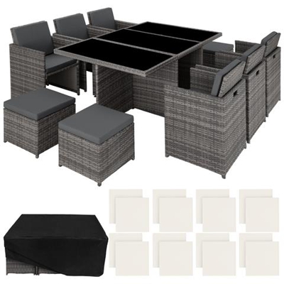 Set In Rattan New York, Variante 2 - Grigio