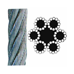 Funi Acciaio Zincato 72 Fili Commerciale Mt. 100 Diametro mm. 8 precio
