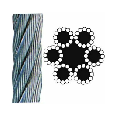 Funi Acciaio Zincato 72 Fili Commerciale Mt. 100 Diametro mm. 8