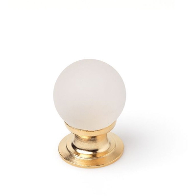 Pomolo con base Oro Satinato, 30 mm di diametro. Marchio REI