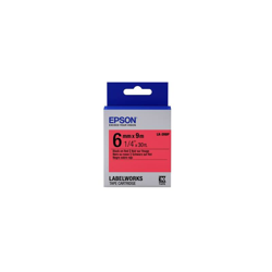 Epson Nastro fondo Pastello Rosso per testo Nero 6/9 LK-2RBP en oferta
