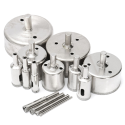 Drillpro - Punta da trapano con foro diamantato da 14 pezzi da 3 mm a 70 mm per piastrelle in marmo e vetro características