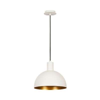 Lampada A Sospensione Happy - Lampadario - da Soffitto - Bianco, Oro in Metallo, 30 x 30 x 114 cm, 1 x E27, Max 100W