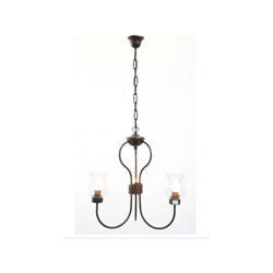 Lampadario applique lampada plafoniera cult a 3 luci diam50 cm h90 nero ruggine en oferta