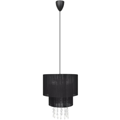 Lampada da Soffitto Lampadario in Cristallo Nera