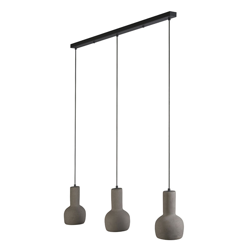 QAZQA Lampada a sospensione Hormigo - Industriale - Pietra/calcestruzzo - Grigio - Sfera/Oblungo Max. 3 x Watt en oferta