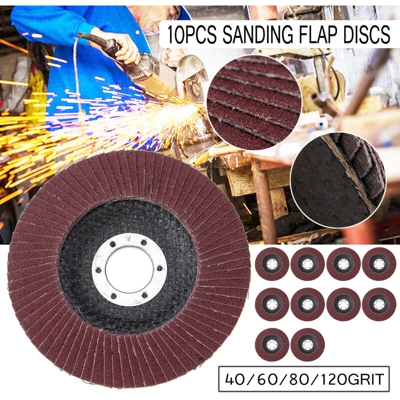 10X Disco lamellare abrasivo Ruote 125mm Dischi abrasivi per smerigliatrice angolare Metallo40