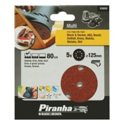 Black&decker - BLACK&DECKER PIRANHA-5 DISCHI ABRASIVI PER LEVIGATRICI mm 125 GRANA 80 X32032 en oferta