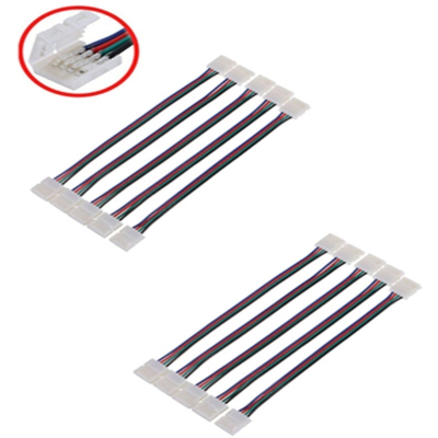 10mm LED Ribbon / Wire Connector Cavo adattatore Pr Strip LED RGB Senza cucitura 10 pezzi