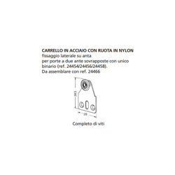 Oreca - Carrello In Acciaio Con Ruota In Nylon en oferta