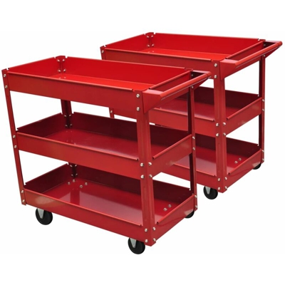 Youthup - Carrelli porta attrezzi, Carrelli 3 ripiani, portata 100, 2x