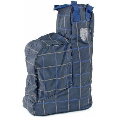 Borsa porta stivali cap e frustino in nylon con chiusura in zip - Blu navy
