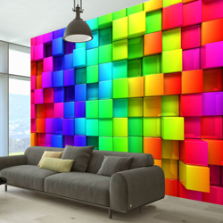 Fotomurale Colourful Cubes cm 250x175 - Artgeist en oferta