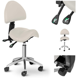 Physa - Sgabello A Sella Per Salone Bellezza Parrucchieri Regolabile Rotante In Beige precio