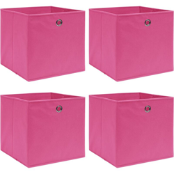 Scatole 4 pz Rosa 32x32x32 cm in Tessuto - Rosa - Vidaxl precio