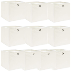 Scatole 10 pz Bianche 32x32x32 cm in Tessuto - Bianco - Vidaxl en oferta