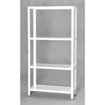 scaffalatura in kit 75x30x145 4 r incastro bianco.