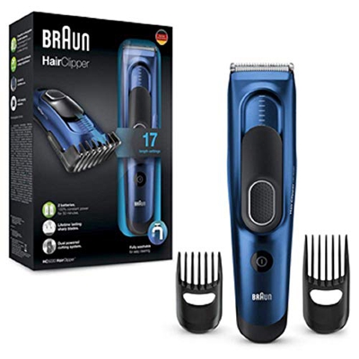 Braun HC5030, Tagliacapelli, Regolabarba Uomo, Rasoio Elettrico Barba Con 17 Impostazioni Di Lunghezza, Idea Regalo Festa del Papà