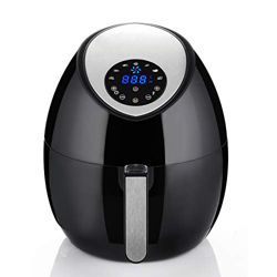 Uten Friggitrice Senza Olio ad Aria Calda, Friggitrice ad Alta capacità Cestello Staccabile Temperatura Timer Regolabile Multifunzioni Fryer (3.2L) en oferta