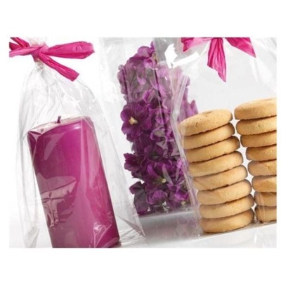 Piennepi Confezione 100 Buste Fondo Quadro Trasparente 10x30x6cm