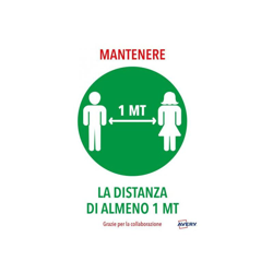 Confezione 2 Etichette Adesive Prestampate Mantenere la Distanza di 1mt - Avery precio