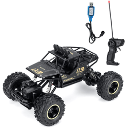 4WD RC Auto Monster Truck 2.4G Telecomando Ammortizzatore fuoristrada Nero precio