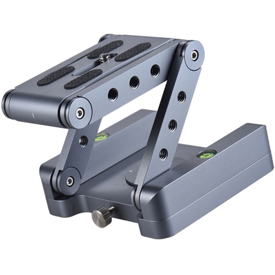 Pan / tilt pieghevole a Z supporta la rotazione orizzontale di 360 gradi in grigio