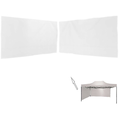 Rebecca Mobili Set 2 Pannelli Bianchi Coperture Lati Gazebo 3x4,5 mt con Lacci