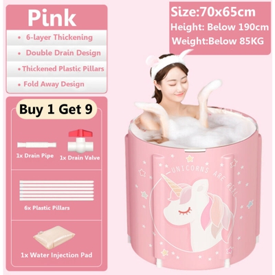 Vasca da bagno pieghevole Vasca da bagno per adulti Baby Swimming Pool SPA bagno 70x65cm