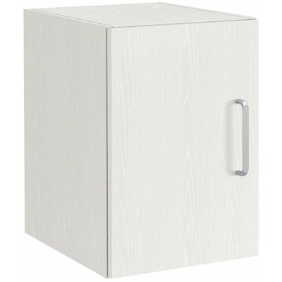 Valentini - Elemento sopralzo da muro con 1 anta, mobile componibile 'Level' 30 x h 43 cm -Bianco Frassino