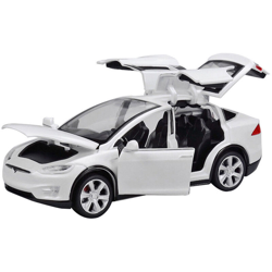 Tesla auto sportiva in lega modello di auto giocattolo per bambini 1:32 suono e luce tirare indietro modello di auto bianco en oferta