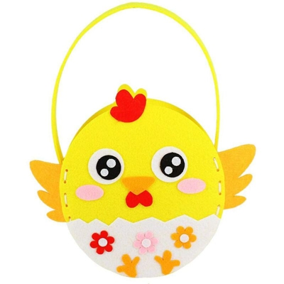 Easter Egg Hunt Basket for Kids Tote Bag di Pasqua con pulcino e coniglio coniglietto Forniture per feste di Pasqua - Langray